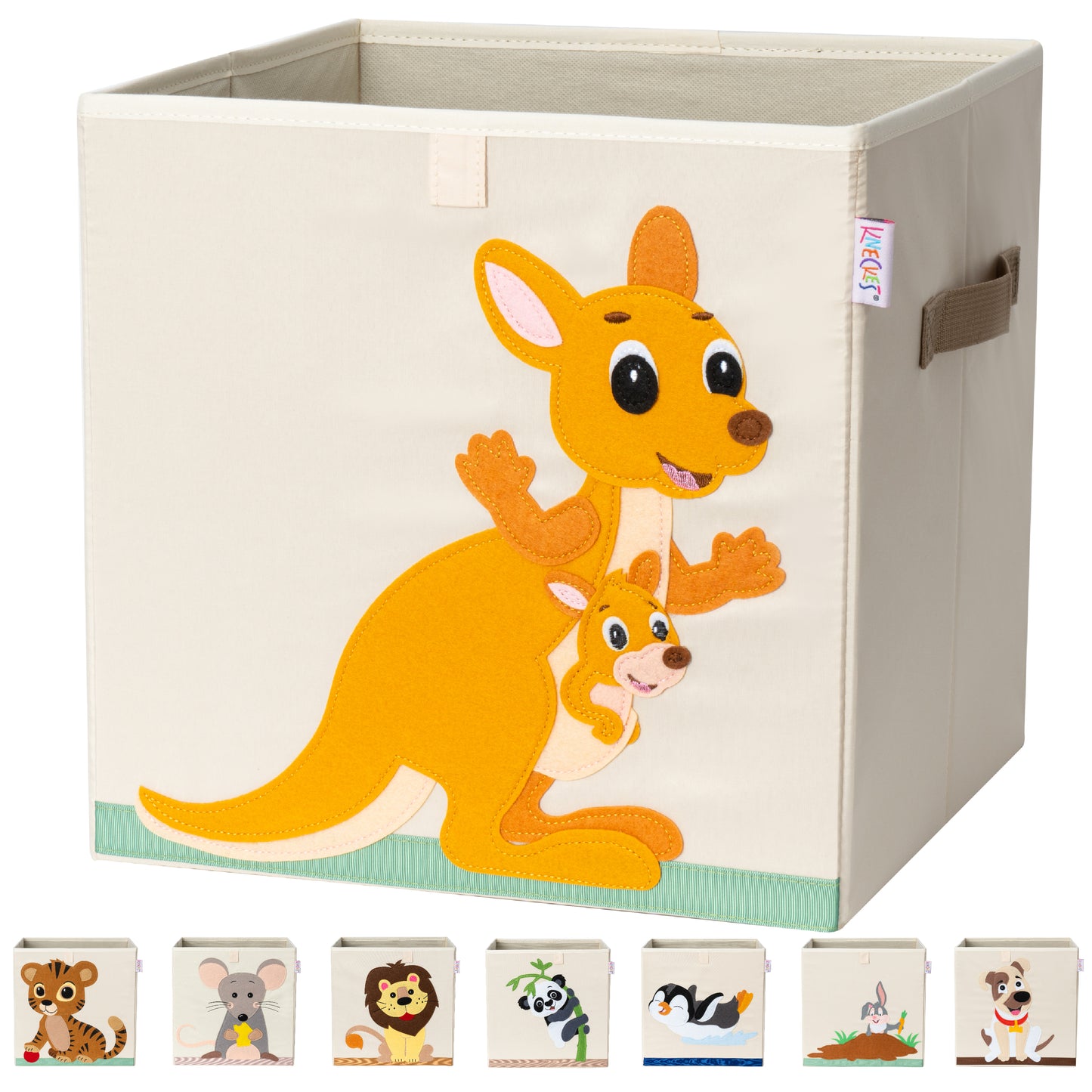 KNECKES Premium Aufbewahrungsbox Kallax Kinder - 8 Motive (33x33x33cm) | Größe passend als Kallax Boxen Kinderzimmer | Spielzeug-Kiste zusammenfaltbar, stabiler Boden, langlebig
