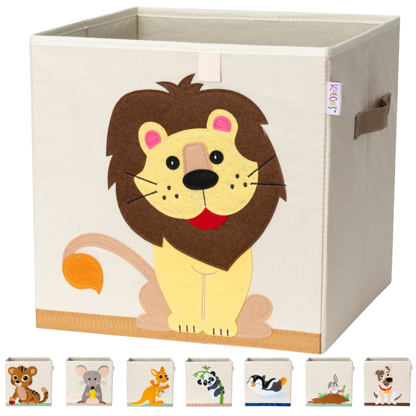 KNECKES Premium Aufbewahrungsbox Kallax Kinder - 8 Motive (33x33x33cm) | Größe passend als Kallax Boxen Kinderzimmer | Spielzeug-Kiste zusammenfaltbar, stabiler Boden, langlebig