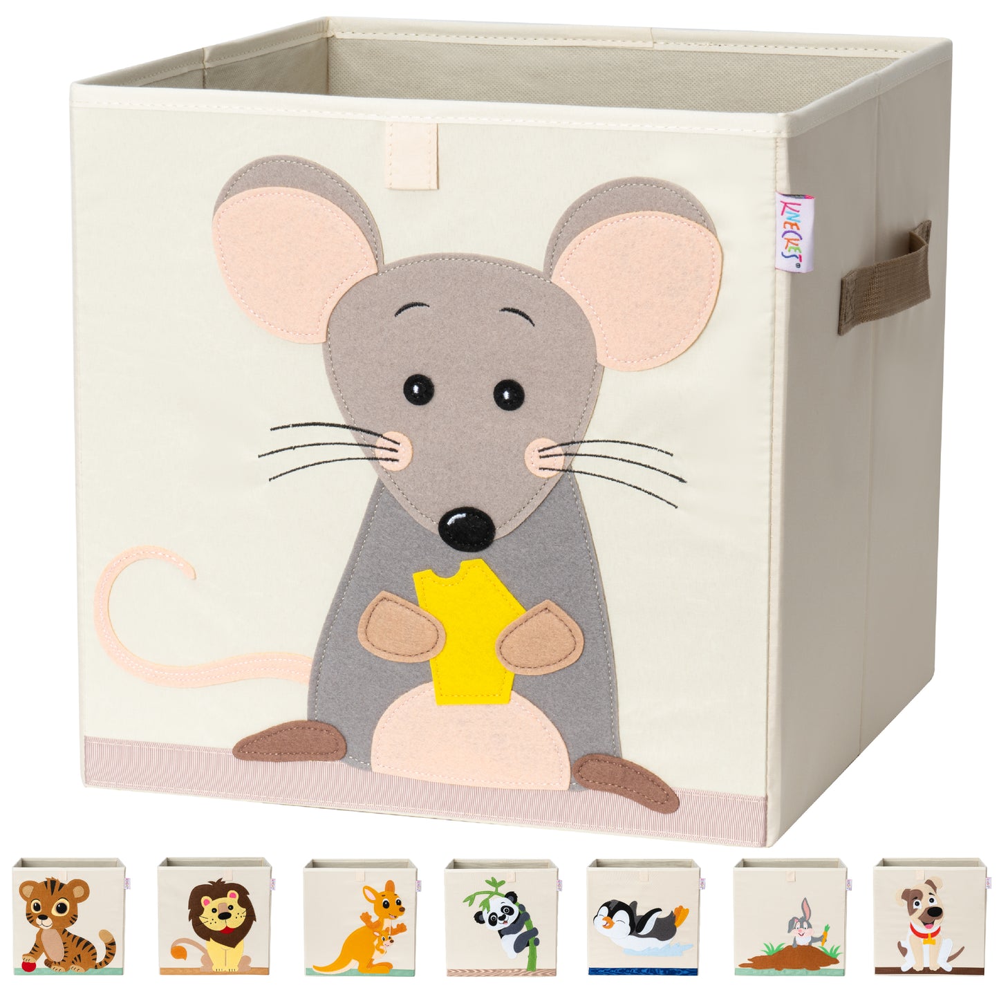 KNECKES Premium Aufbewahrungsbox Kallax Kinder - 8 Motive (33x33x33cm) | Größe passend als Kallax Boxen Kinderzimmer | Spielzeug-Kiste zusammenfaltbar, stabiler Boden, langlebig