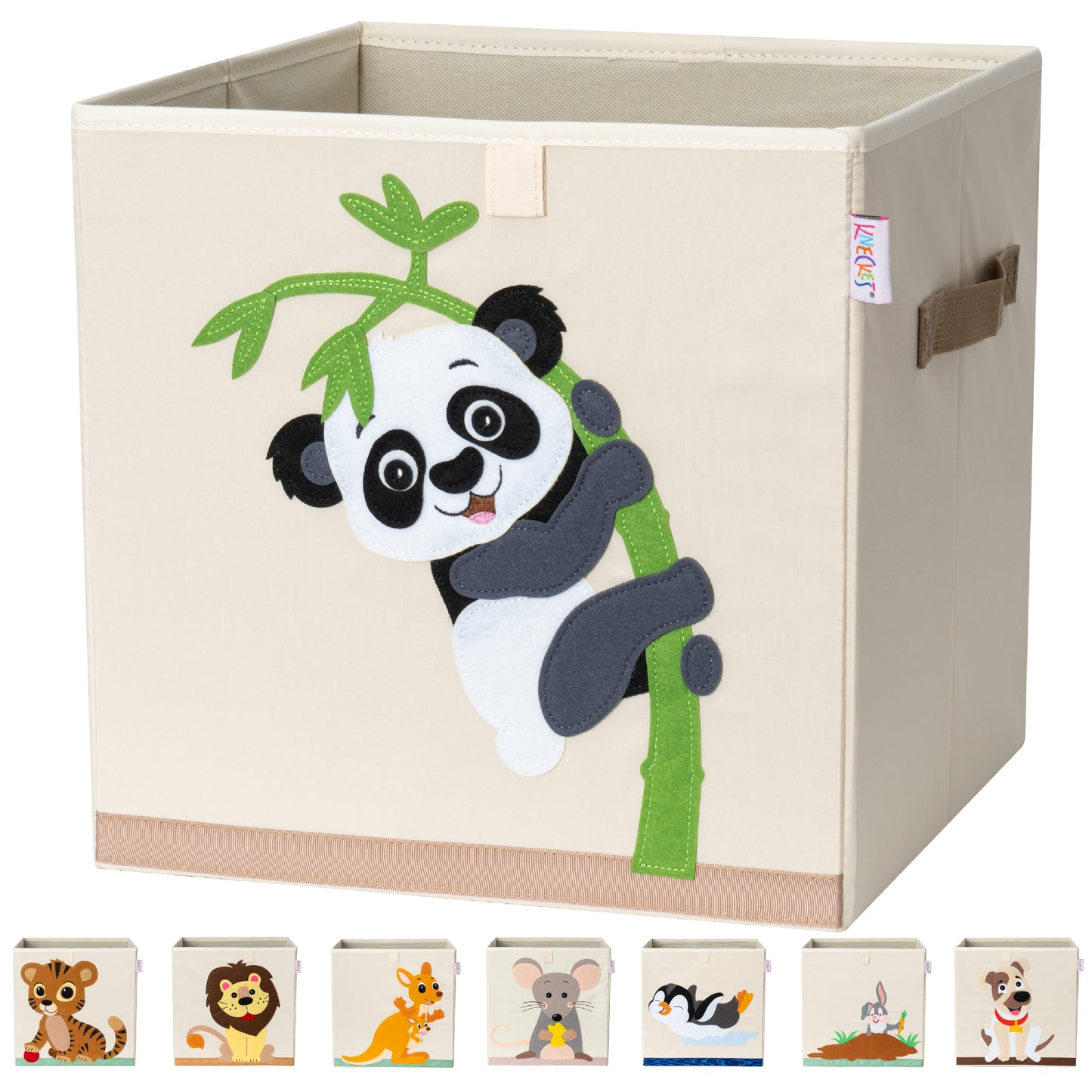 KNECKES Premium Aufbewahrungsbox Kallax Kinder - 8 Motive (33x33x33cm) | Größe passend als Kallax Boxen Kinderzimmer | Spielzeug-Kiste zusammenfaltbar, stabiler Boden, langlebig