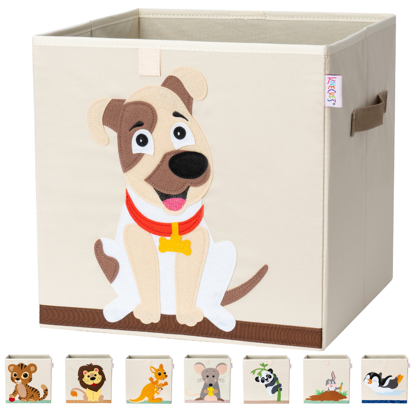 KNECKES Premium Aufbewahrungsbox Kallax Kinder - 8 Motive (33x33x33cm) | Größe passend als Kallax Boxen Kinderzimmer | Spielzeug-Kiste zusammenfaltbar, stabiler Boden, langlebig