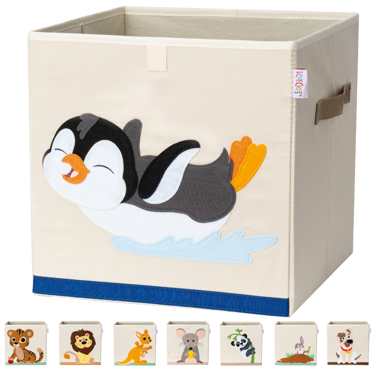 KNECKES Premium Aufbewahrungsbox Kallax Kinder - 8 Motive (33x33x33cm) | Größe passend als Kallax Boxen Kinderzimmer | Spielzeug-Kiste zusammenfaltbar, stabiler Boden, langlebig