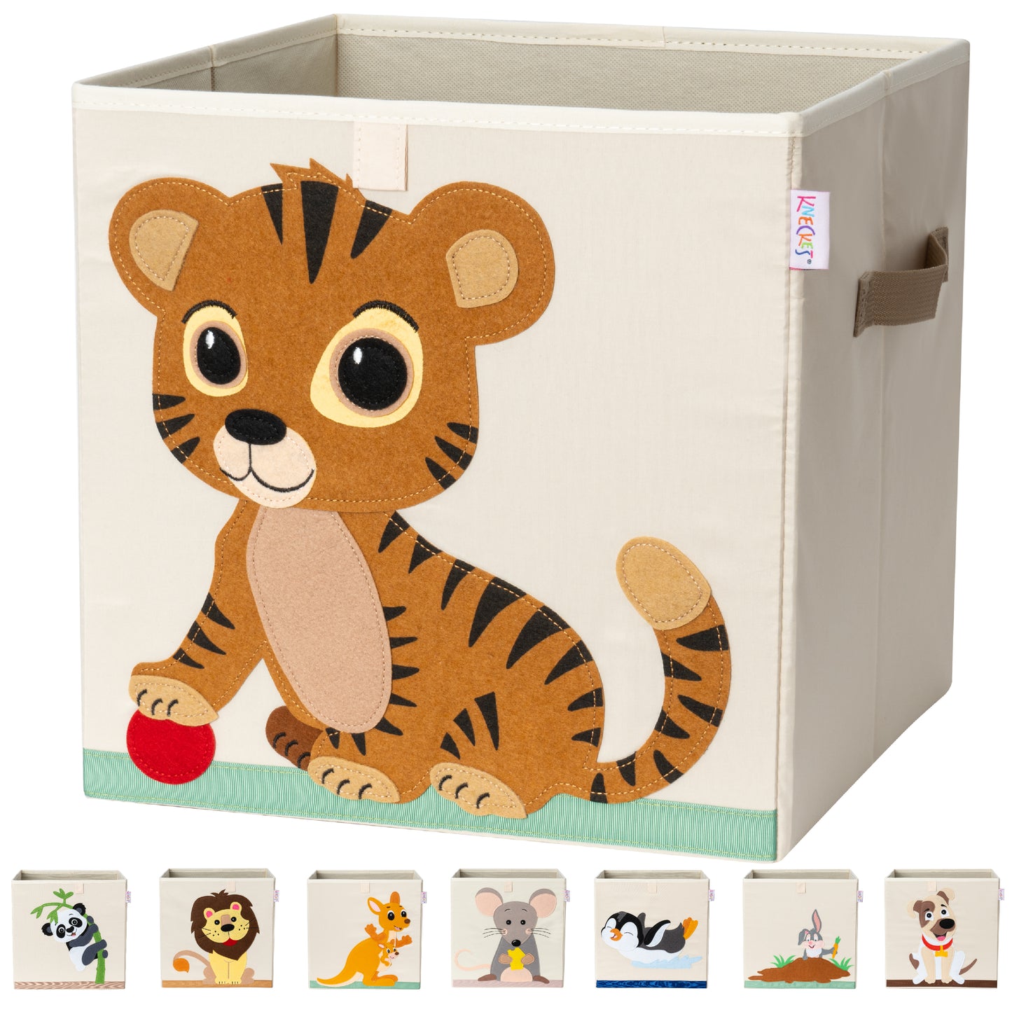 KNECKES Premium Aufbewahrungsbox Kallax Kinder - 8 Motive (33x33x33cm) | Größe passend als Kallax Boxen Kinderzimmer | Spielzeug-Kiste zusammenfaltbar, stabiler Boden, langlebig