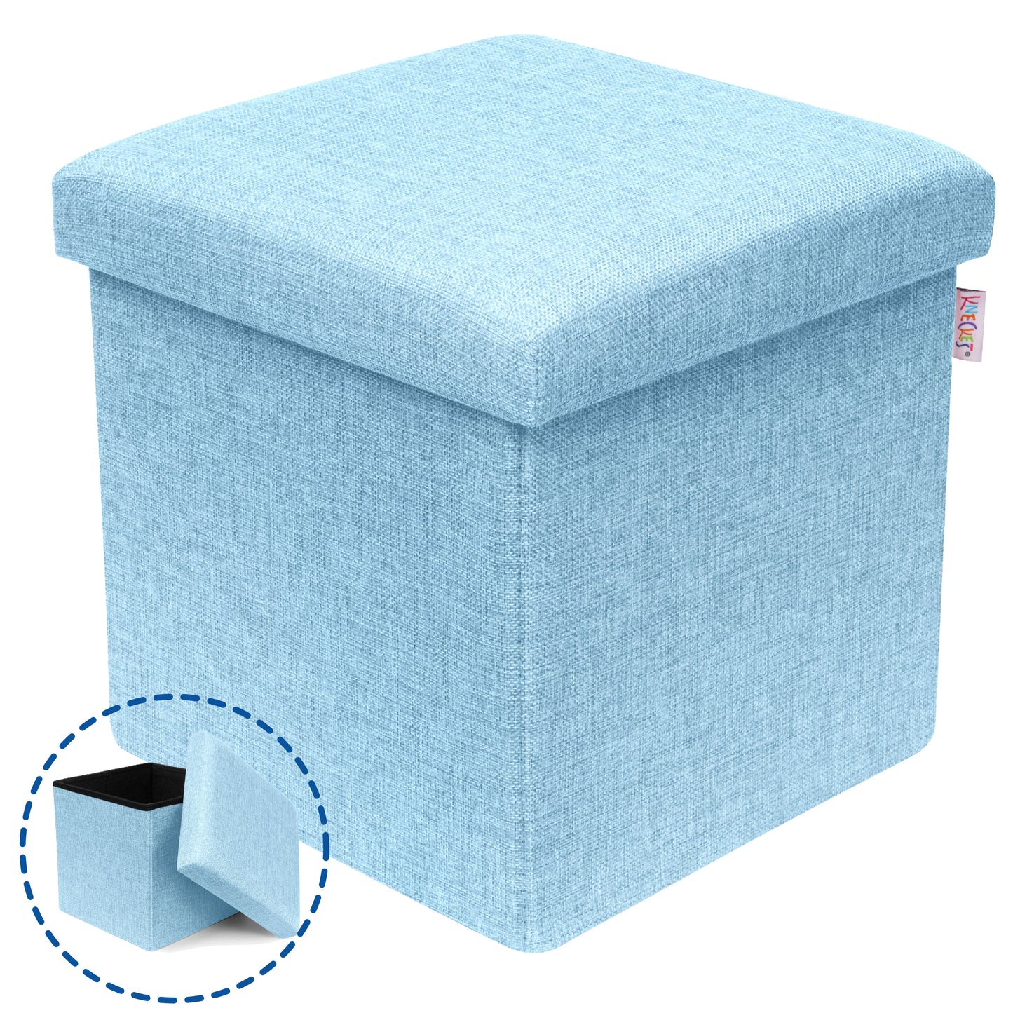 KNECKES Hochwertiger Kinderhocker & Sitzhocker (30x30x30cm) | ideal für Kinder als Kinderzimmermöbel | Hocker zusammenfaltbar
