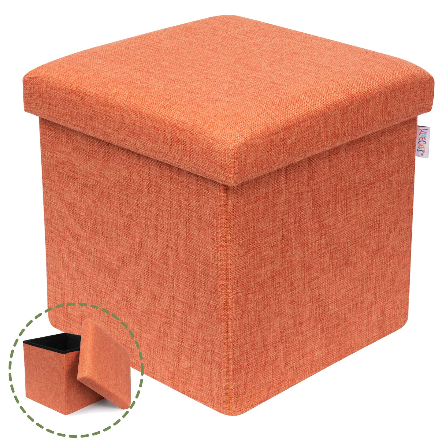 KNECKES Hochwertiger Kinderhocker & Sitzhocker (30x30x30cm) | ideal für Kinder als Kinderzimmermöbel | Hocker zusammenfaltbar