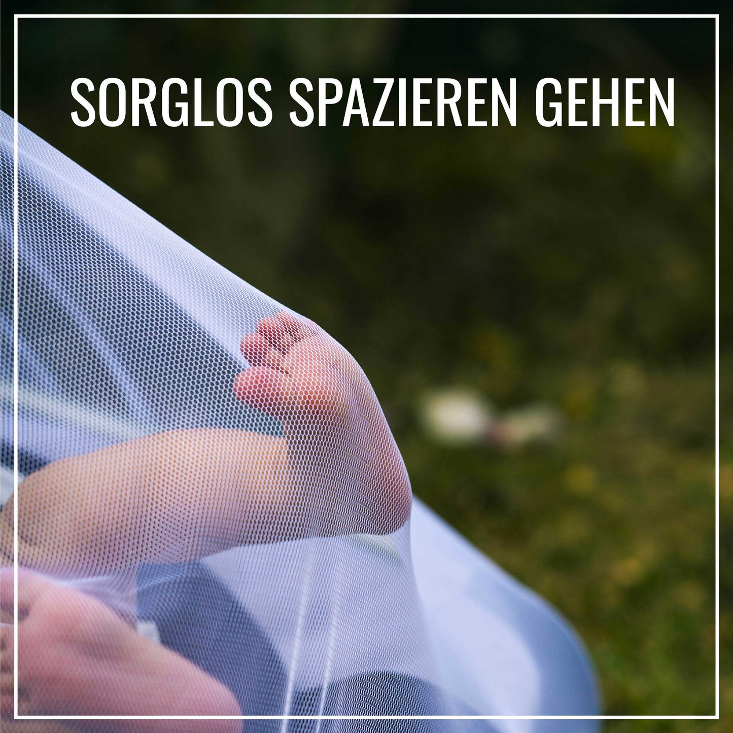KNECKES Universal Moskitonetz / Insektenschutz (weiß) für Kinderwagen, Maxi Cosi, Buggy, Babytrage, und Babybett (weiß) | größenverstellbar | fester Sitz | feines Netzgewebe