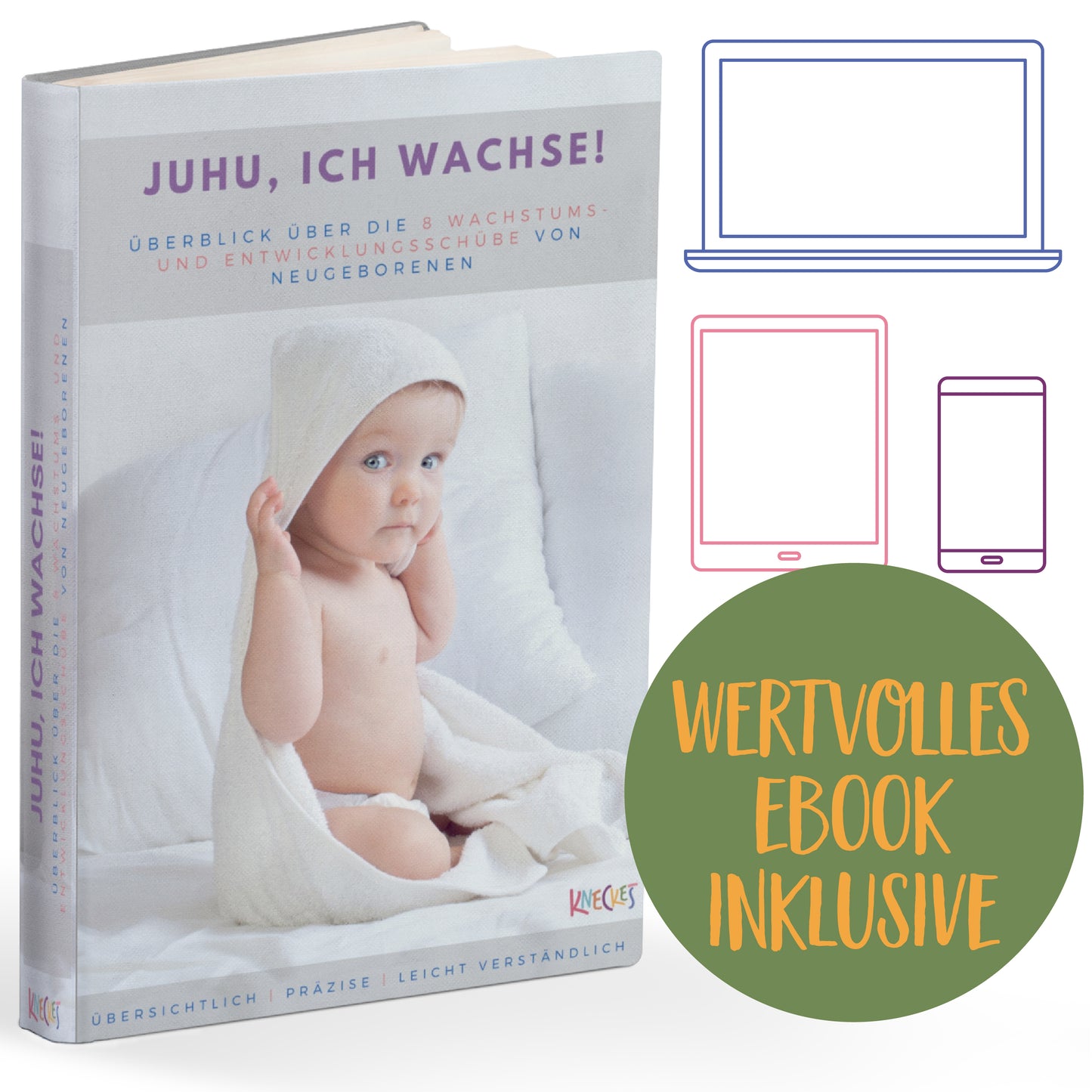 KNECKES 48 hochwertige Baby Meilensteinkarten inkl. schöner Geschenkbox