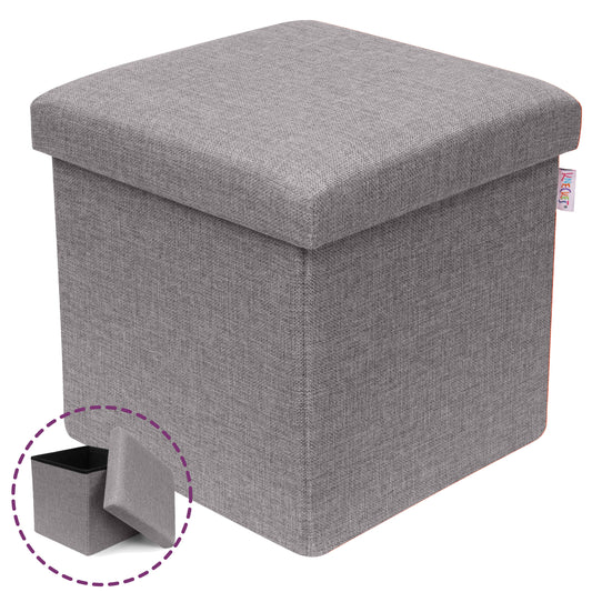 KNECKES Hochwertiger Kinderhocker & Sitzhocker (30x30x30cm) | ideal für Kinder als Kinderzimmermöbel | Hocker zusammenfaltbar